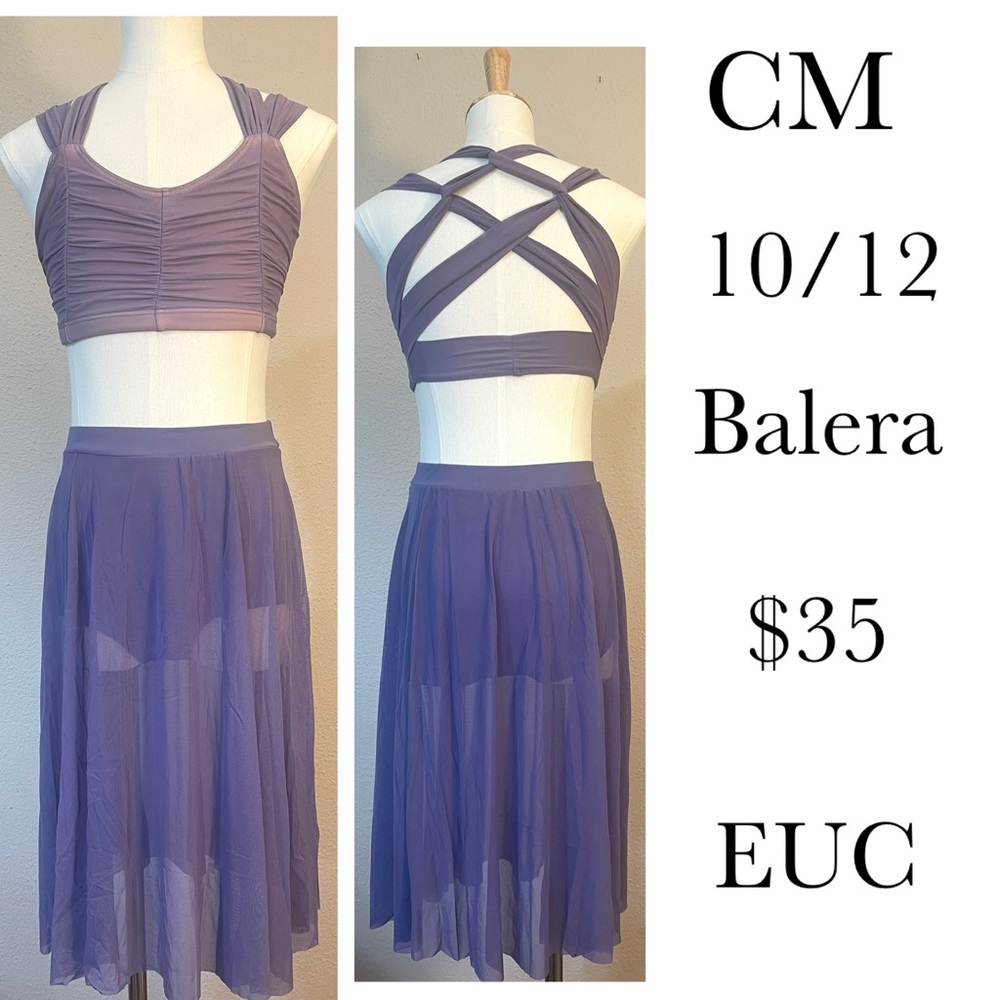 Balera Girls 10/12 Purple Top and Skirt